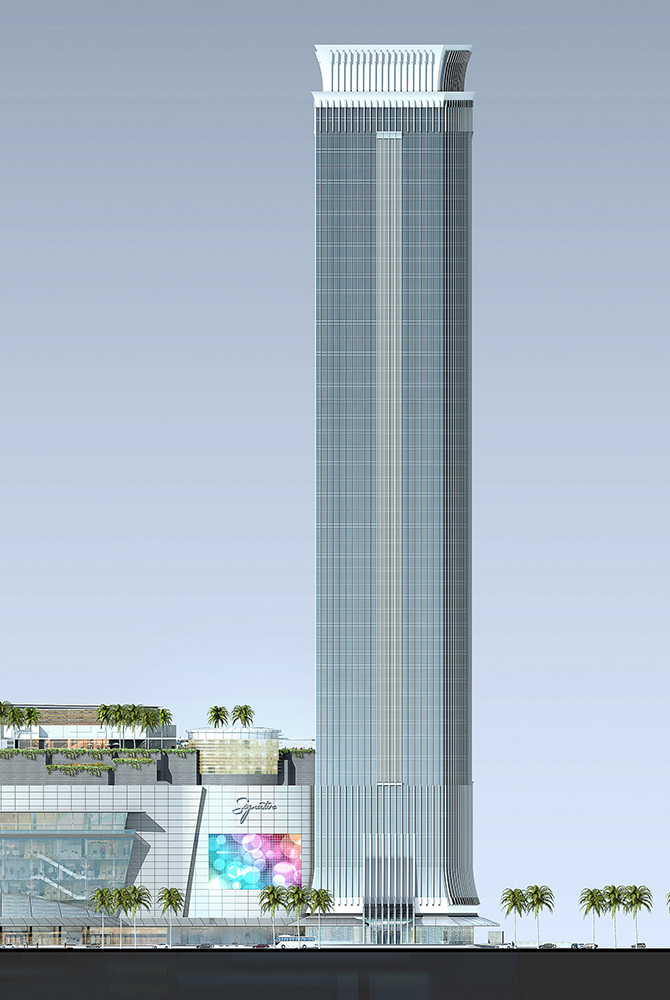 Building Elevation - Enlarged West Elevation - Revenue Tower